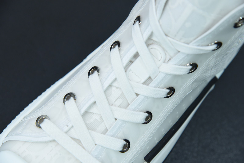 dio* b23 oblique high-top white sneaker