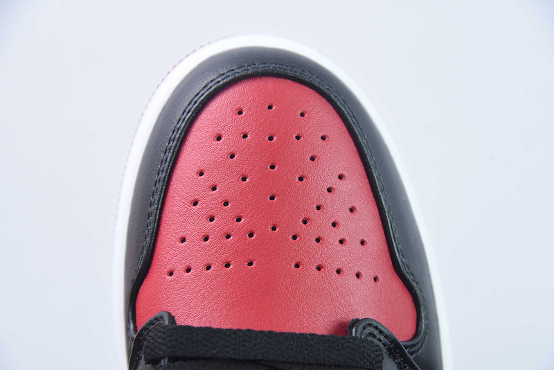 nike air jordan 1 low bred toe 2.0 (gs) 553560-161