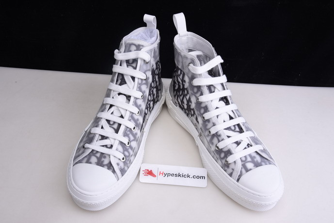 dio* b23 oblique high-top white sneaker